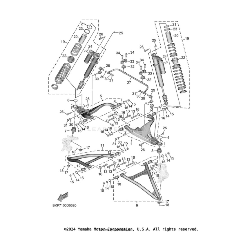 Front Shock Absorber Assembly 2 by Yamaha
