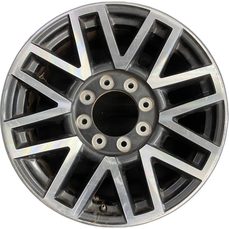 20″ FORD F250SD PICKUP 17 20×8 aluminum TPMS 16 spoke 8 split spoke machined face dark gray pockets Original OEM Wheel Rim