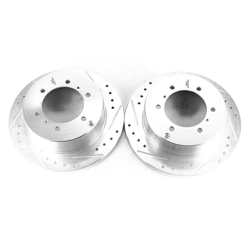 Power Stop 92-00 Mitsubishi Montero Rear Evolution Drilled & Slotted Rotors – Pair