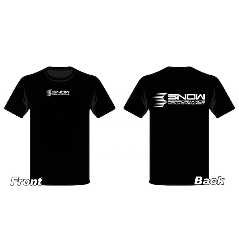 Snow Performance T-shirt Black w/White Logo – 4X