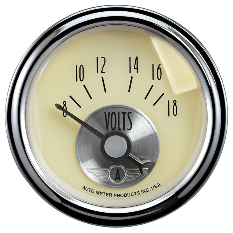 Autometer Prestige Series 52mm 8-18V Short Sweep Electronic Voltmeter Gauge Universal | 2092