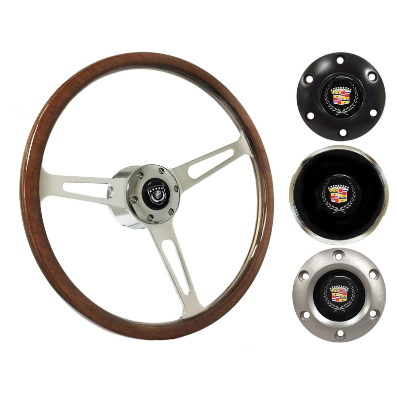 1969-89 Cadillac Telescopic Steering Wheel Kit | Deluxe Walnut Wood | ST3554