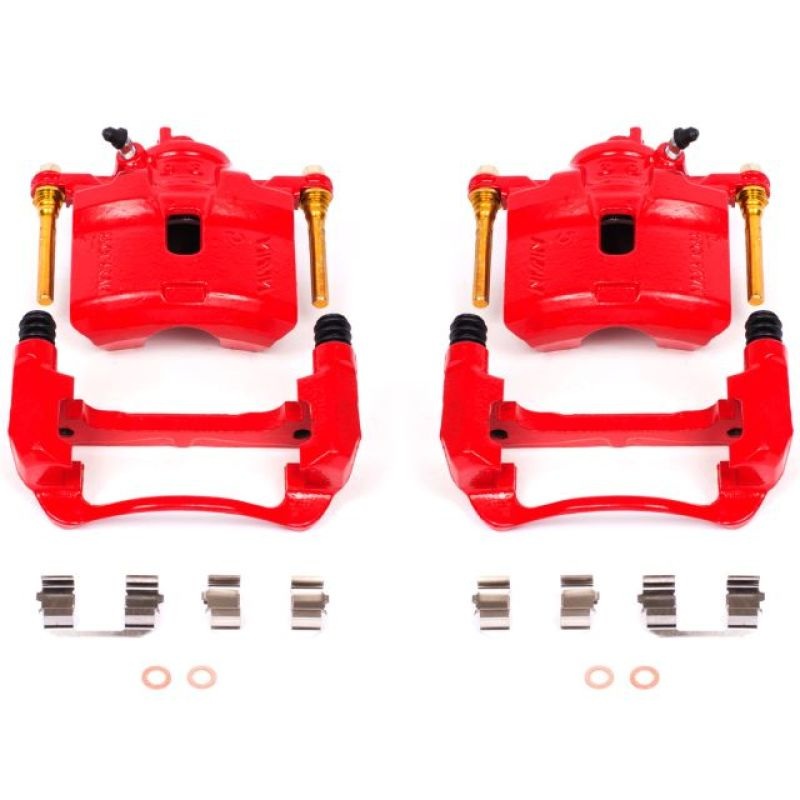 Power Stop 92-96 Honda Prelude Front Red Calipers w/Brackets – Pair
