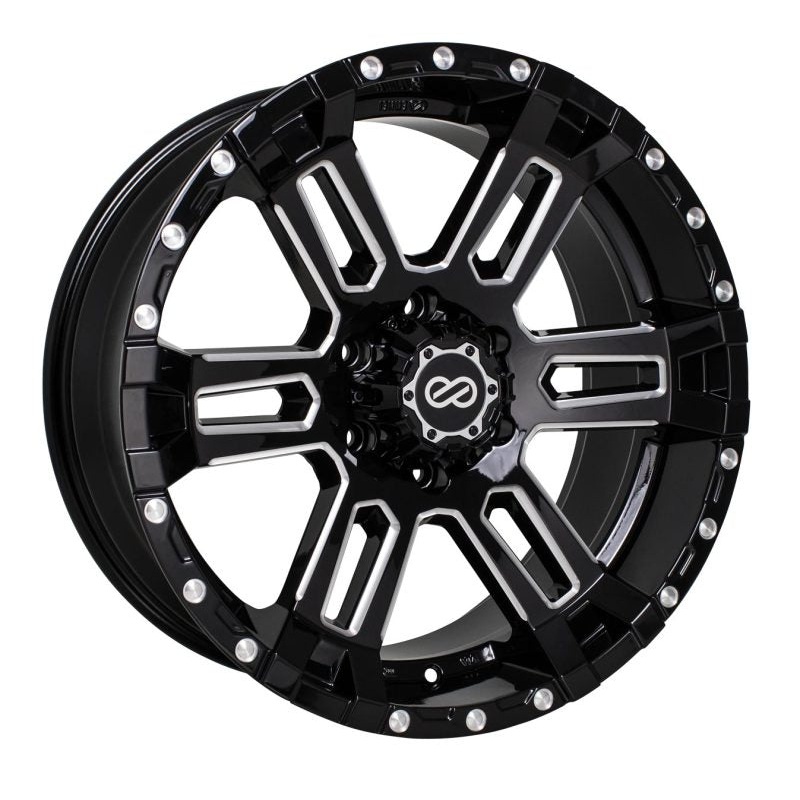 Enkei Commander 18×8.5 -10mm Offset 6×139.7 Bolt Pattern 108 Bore Black Machined Wheel