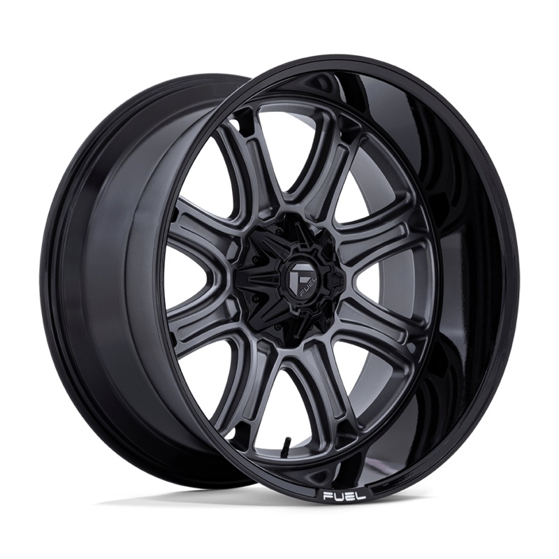 Fuel Wheels Darkstar 24″ 6×135/6×139.7 Matte Gunmetal With Black Lip