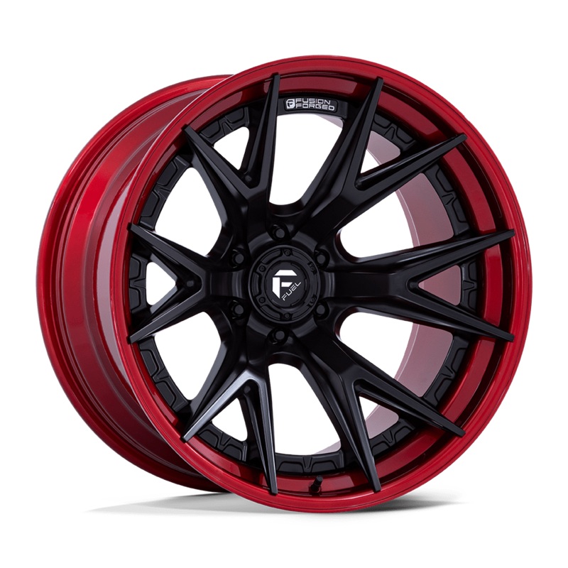 Fuel Wheels FC402 Catalyst 22″ 6×135 Matte Black With Candy Red Lip