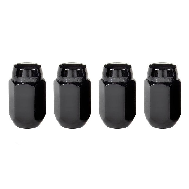 McGard Hex Lug Nut (Cone Seat) M14X1.5 / 22mm Hex / 1.635in. Length (4-Pack) – Black
