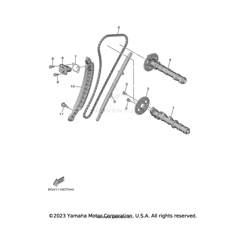 Tensioner Assembly, Cam Chain by Yamaha