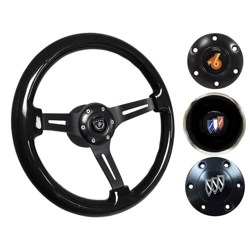 1969-89 Buick Telescopic Steering Wheel Kit | Black Ash Wood | ST3073
