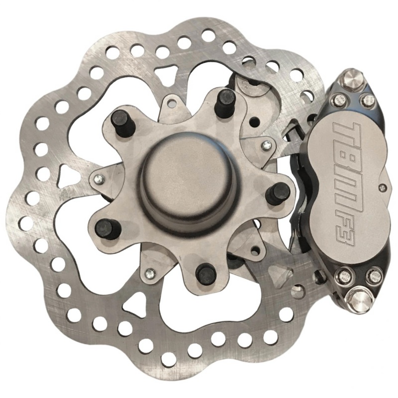 1974-78 Mustang II Spindle Medium Duty Front Drag Racing Brake Kit (F3 Caliper) (5 on 4.50″)