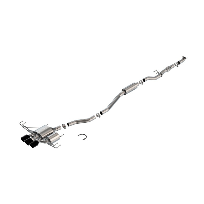 Borla ATAK Cat-Back Exhaust w/ 4.0″ Ceramic Black Tips – 2023+ Honda Civic Type R (FL5)