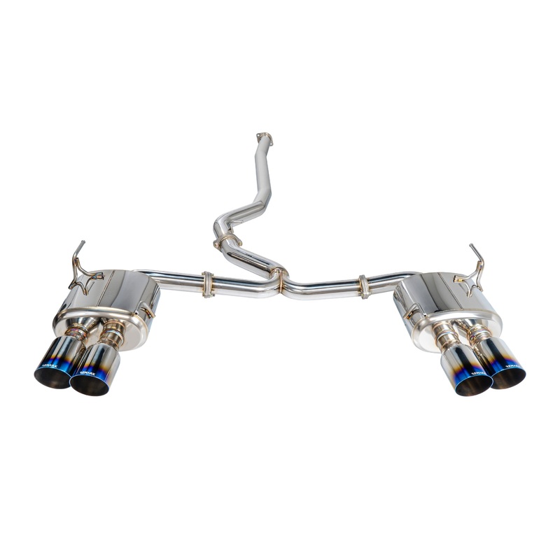 Remark Burnt Tip Non Resonated 4″ Quad Catback Exhaust – 15-20 WRX/STI