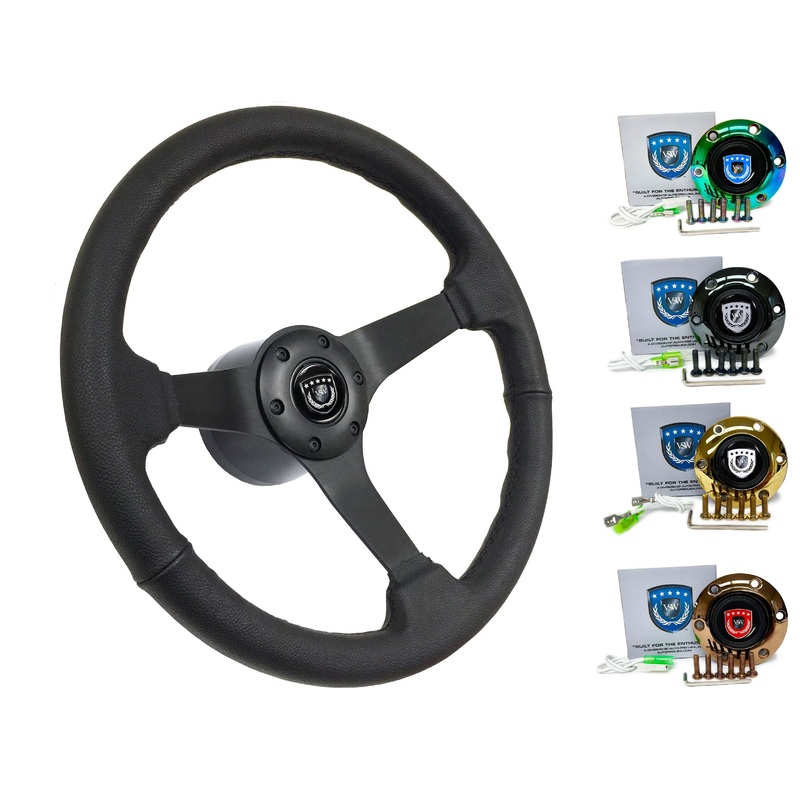 2006+ Toyota FJ Cruiser Steering Wheel Kit | Black Leather | ST3160BLK