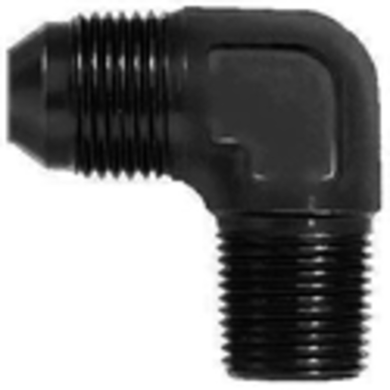 90 deg. AN To Pipe Adapter; -12AN Dash; 1/2in. Dash