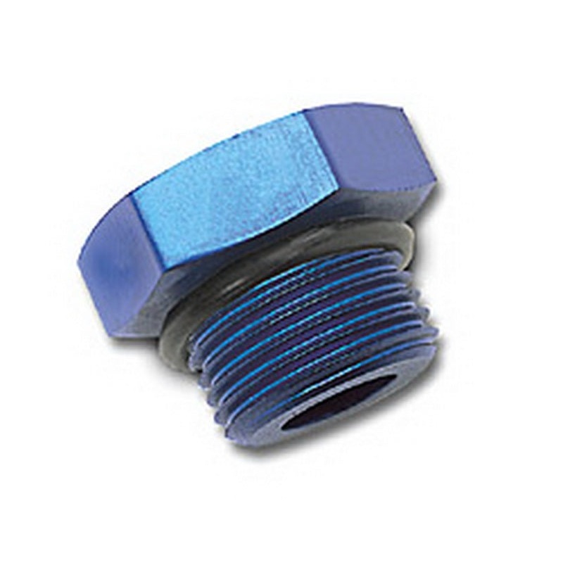 Russell Performance -6 AN Straight Thread Plug (Blue)