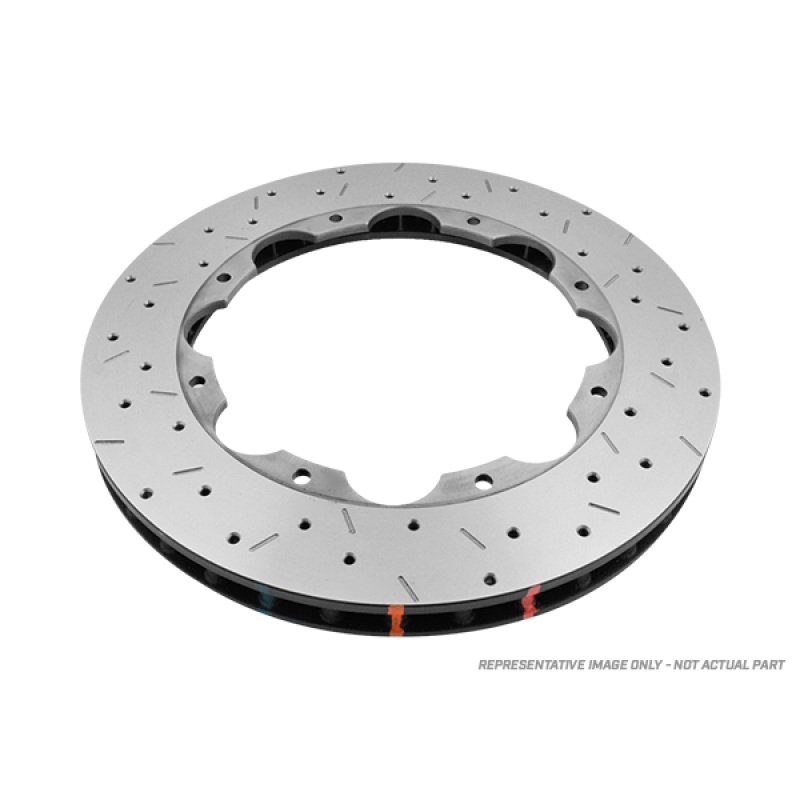DBA 08-20 Nissan 370Z 5000 Rotor XS Crossdrilled & Slotted w/Replacement NAS Nuts KP