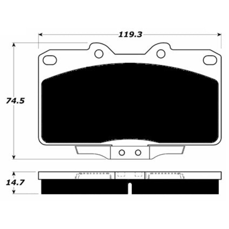 Porterfield Brake Pads for 1995 MITSUBISHI 3000 GT-VR4