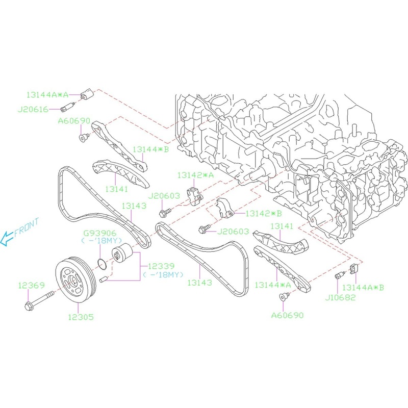 Subaru OEM Engine Timing Chain 13143 – 2015-2024 WRX | 13143AA110