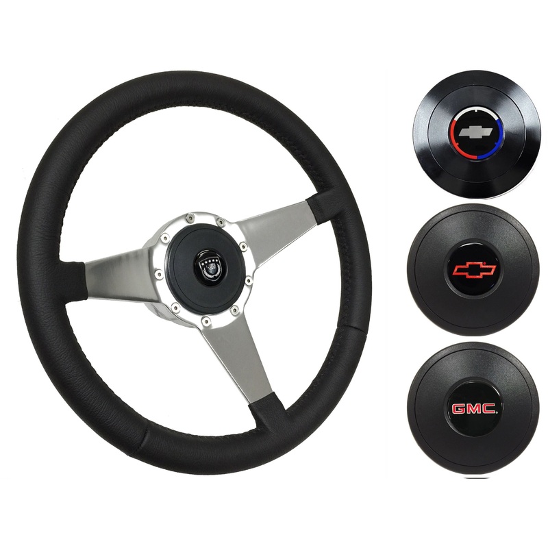 1960-73 Chevy Truck, GMC Steering Wheel Kit | Black Leather | ST3087