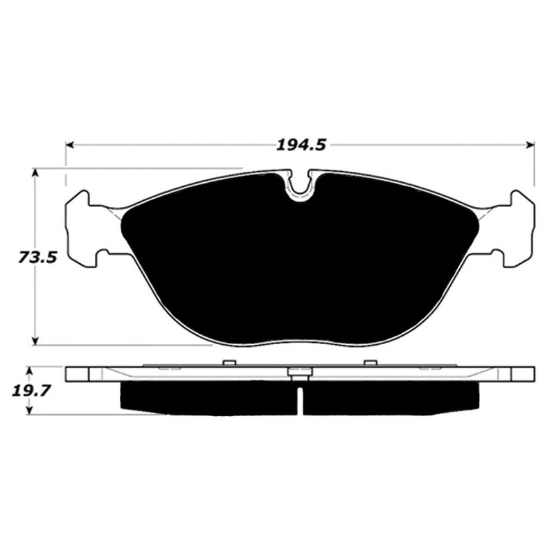 Porterfield Brake Pads for 2005 MERCEDES-BENZ E500 4-Matic