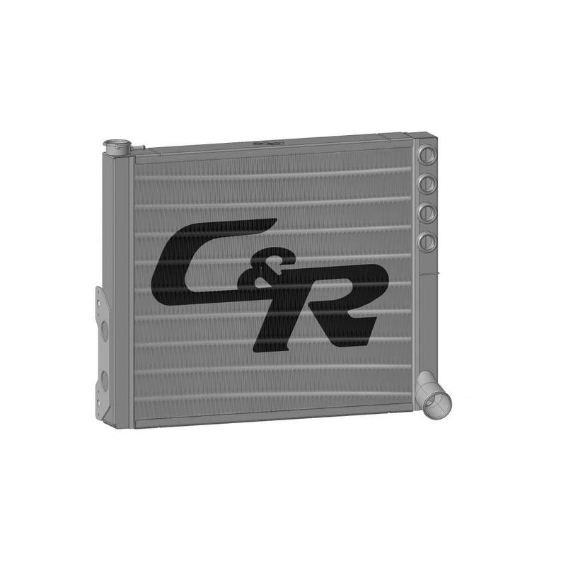 PWR – Radiator Sprint Car Extruded Tube Crossflow Open (Small Neck) 20.47″ x 17″  1-3/4″ Outlet