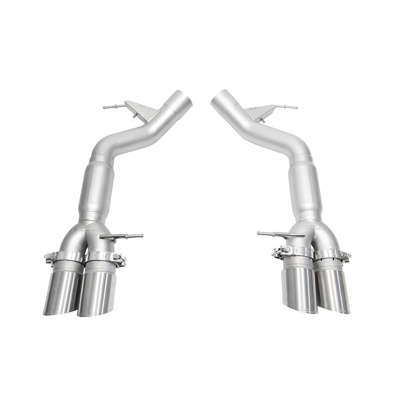 SOUL 12-18 BMW F06 / F12 / F13 M6 Resonated Muffler Bypass Exhaust – 3.5in Slash Cut Brushed Tips