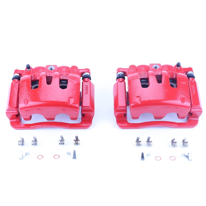 Power Stop 05-07 Ford F-250 Super Duty Rear Red Calipers w/Brackets – Pair