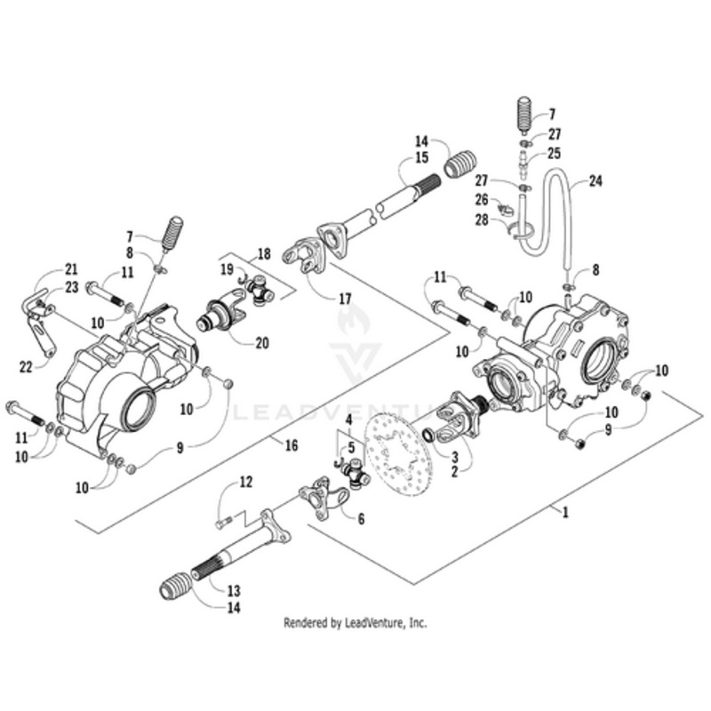 Rear Gearcase (Inc. 2-6) by Arctic Cat