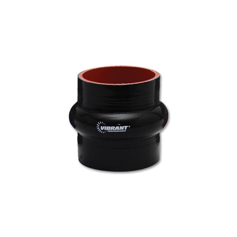 Vibrant 4 Ply Reinforced Silicone Hump Hose Connector – 3.5in I.D. x 3in long (BLACK)