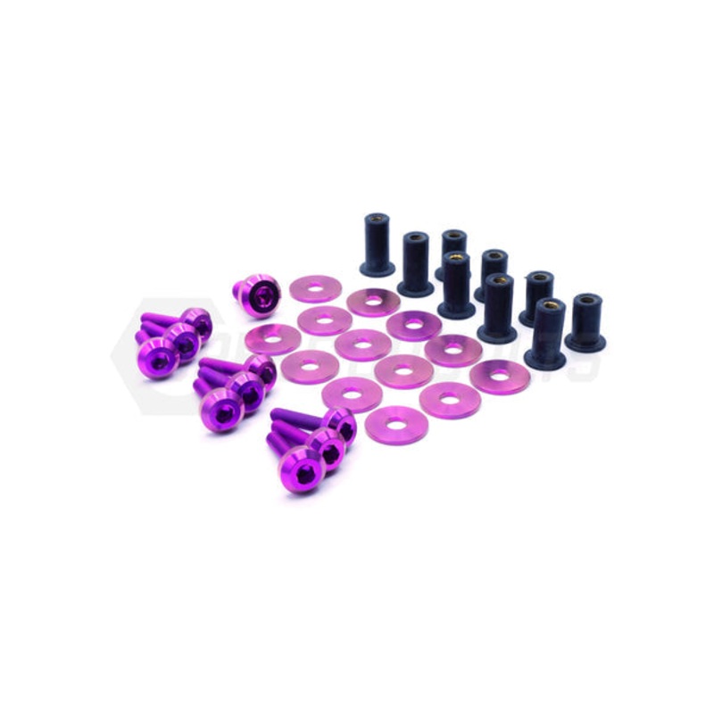 Dress Up Bolts 16-21 Civic Si Titanium Hardware Radiator Shroud Kit | True Burned | HON-060-Ti-TB