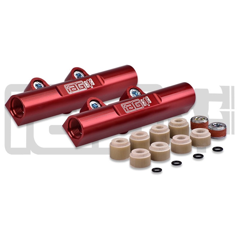 IAG V3 Top Feed Fuel Rails – Red – 2002-2014 WRX / 2007+ STI / 2008-12 LGT / 2006-2013 FXT