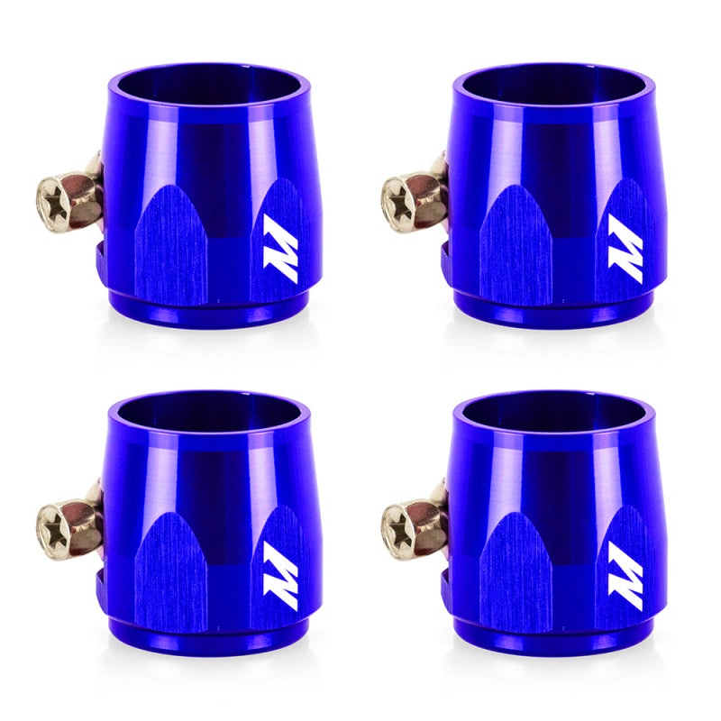 Mishimoto Aluminum -4AN Hex Finishers – Blue