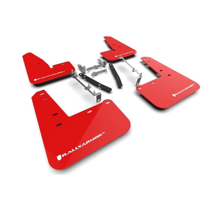 Rally Armor 2023 Toyota GR Corolla Red UR Mud Flap w/ White Logo