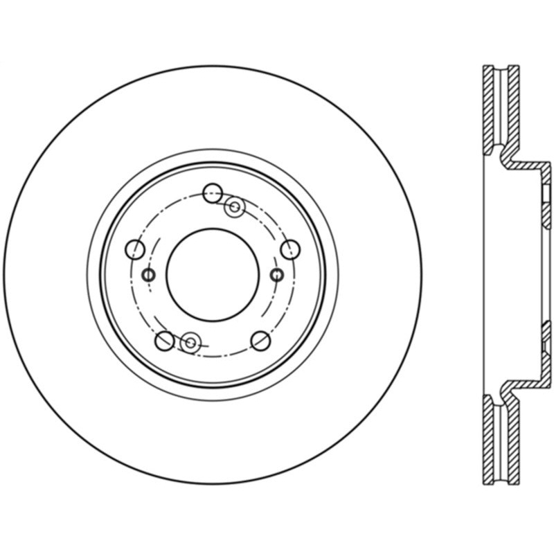 Stoptech 13-18 Honda Accord Premium Slotted CRYO-STOP Front Rotor