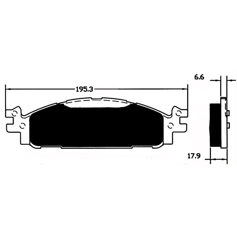 Porterfield Brake Pads for 2017 FORD TAURUS
