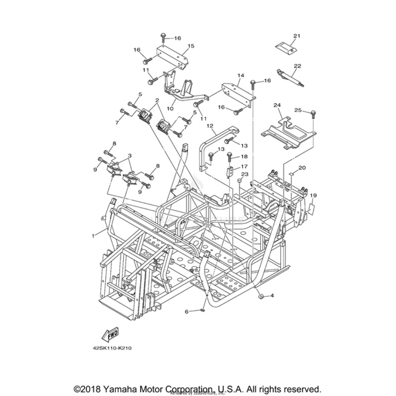 Seat Bracket Complete by Yamaha