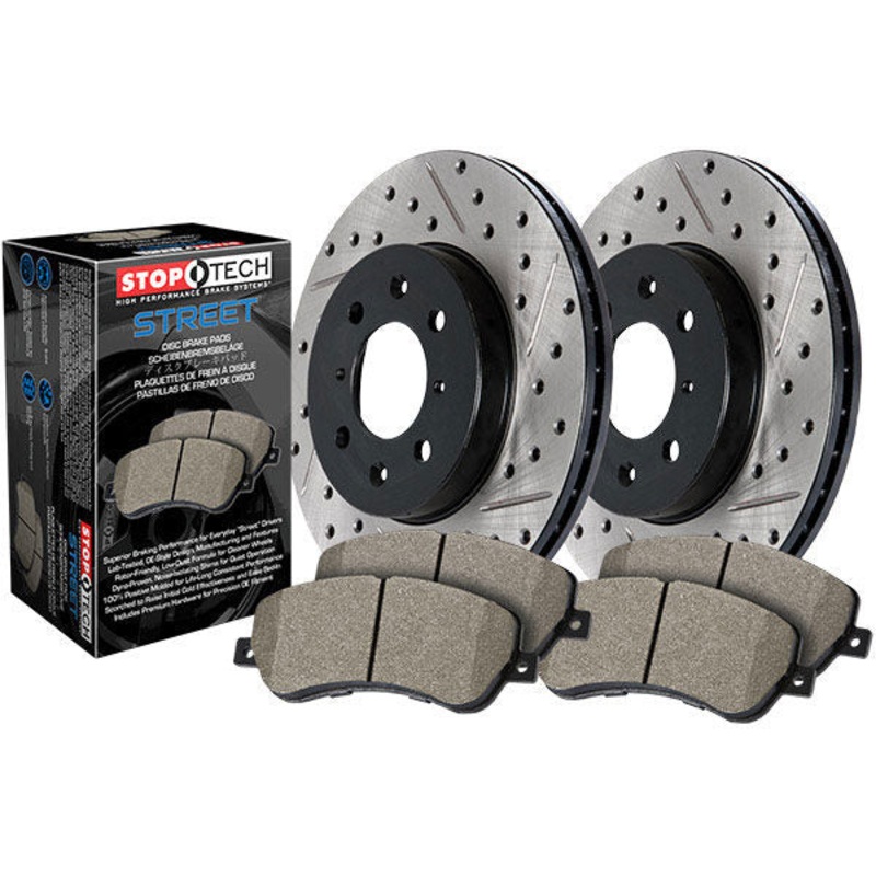 StopTech 00-02 Dodge Dakota/Durango Drilled & Slotted Sport Brake Kit – Front