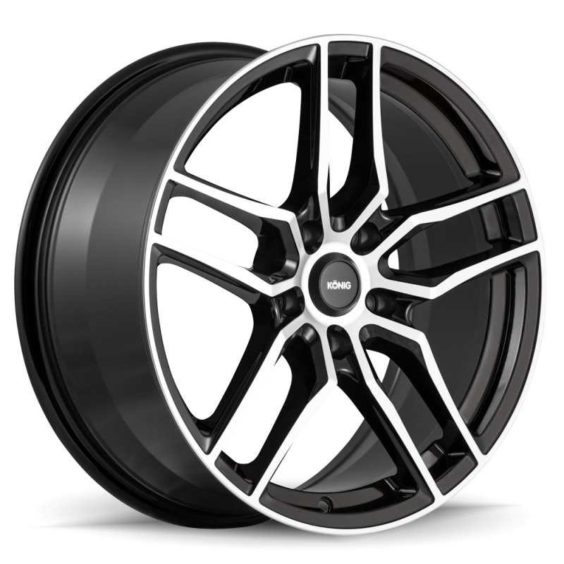 Konig Intention 18×8 5×120 ET35 Gloss Black / Machine Face
