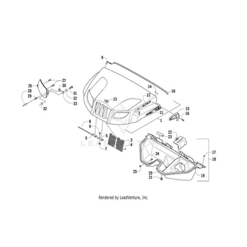 Hood – Assembly Blue (Inc. 2) by Arctic Cat