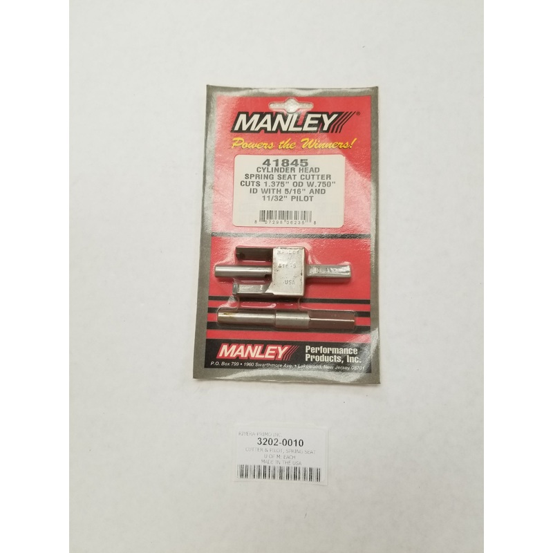 Manley Spring Seat Cutter and Pilots