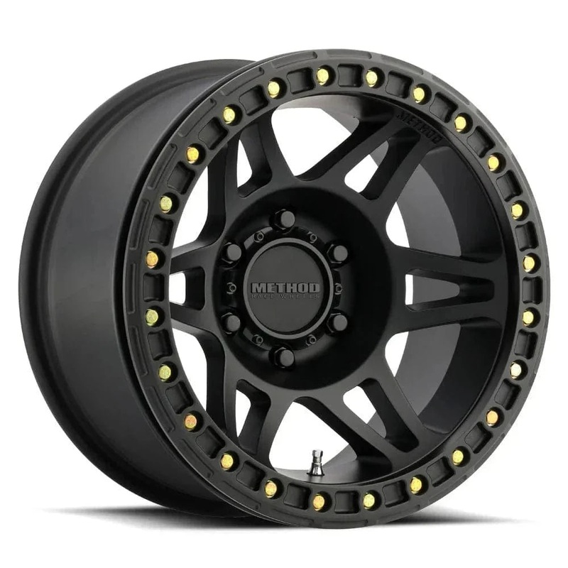 Method Race Wheels MR106 Beadlock 17″ 8×165.1 Matte Black w/ Zinc Hardware Kit