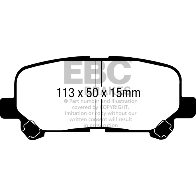 EBC 07-13 Acura MDX 3.7 Greenstuff Rear Brake Pads (For 12.6in. Rotors)
