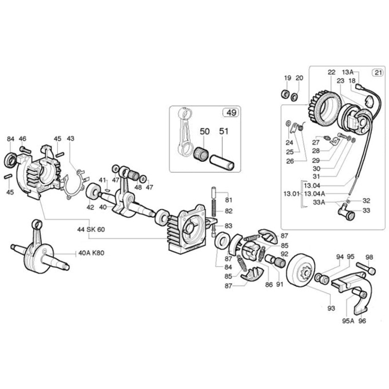 42. 6202-C4 K80 Main Bearing Plastic Cage