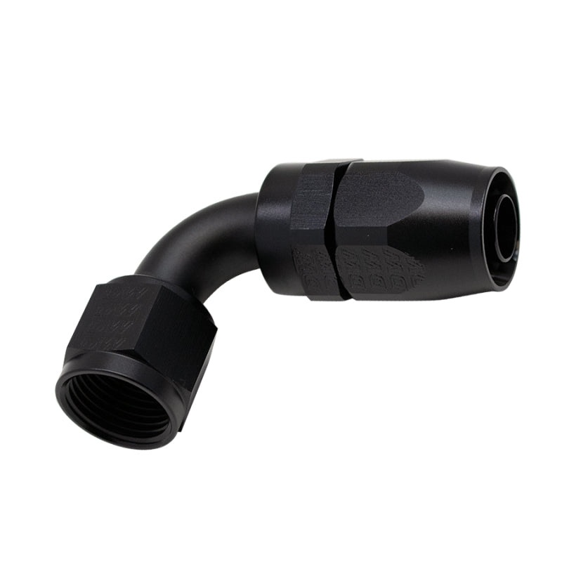 DeatschWerks 10AN Female Swivel 90-Degree Hose End CPE – Anodized Matte Black