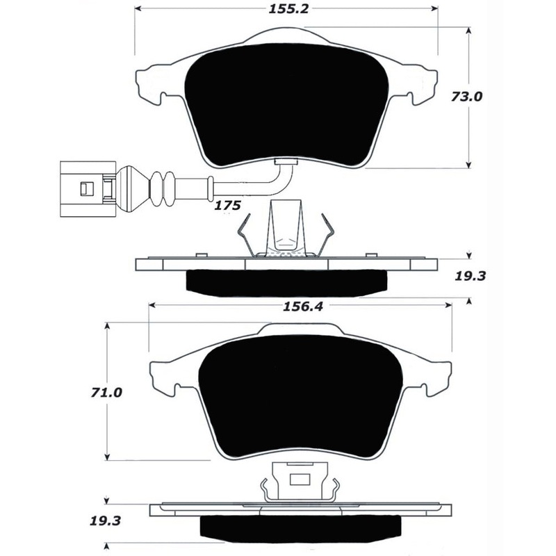 Porterfield Brake Pads for 2008 VOLKSWAGEN PASSAT 3.6L FWD