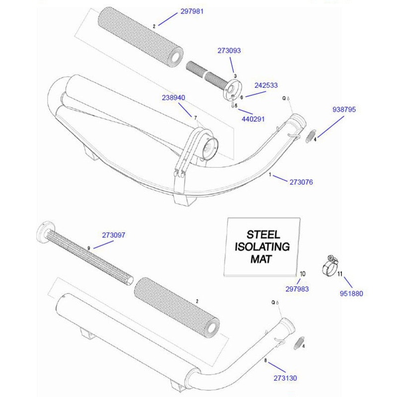 11. 951880 Rotax Exhaust Hose Clamp 20mm-32mm