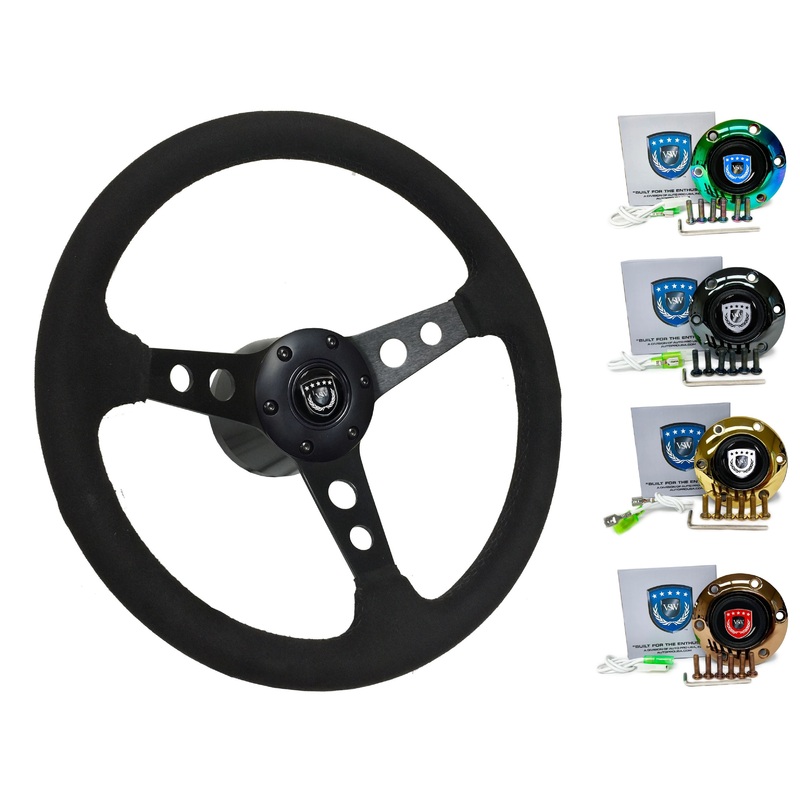 1987-90 Nissan Pulsar Steering Wheel Kit | Black Ultralux Suede | ST3583BLK