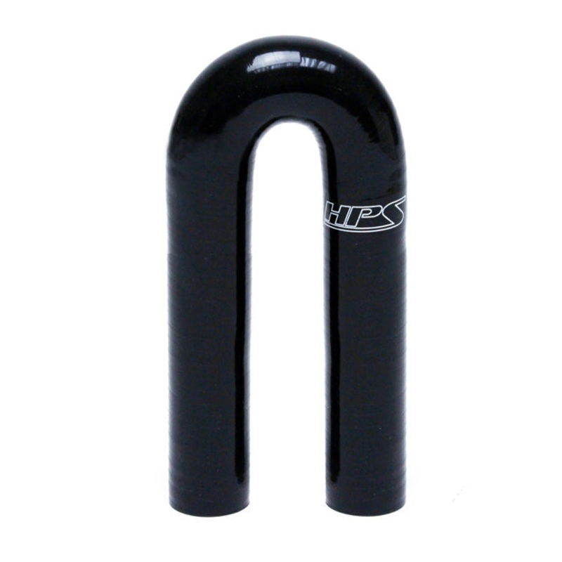 HPS 1-1/4″ 4-ply Reinforced Silicone 180 Degree U Elbow Coupler Hose | Universal (HTSEC180-125-BLK)