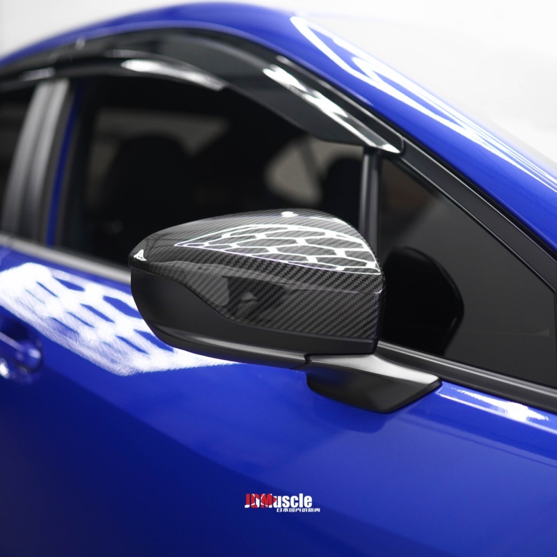 JDMuscle [22-25 WRX] Tanso Dry Carbon Fiber Side Mirror Replacements w/ Gloss Finish