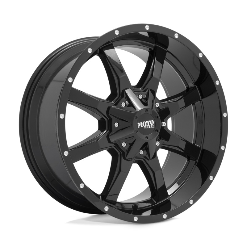 Moto Metal Wheels MO970 20″ 5×139.7/5×150 Gloss Black With Milled Lip